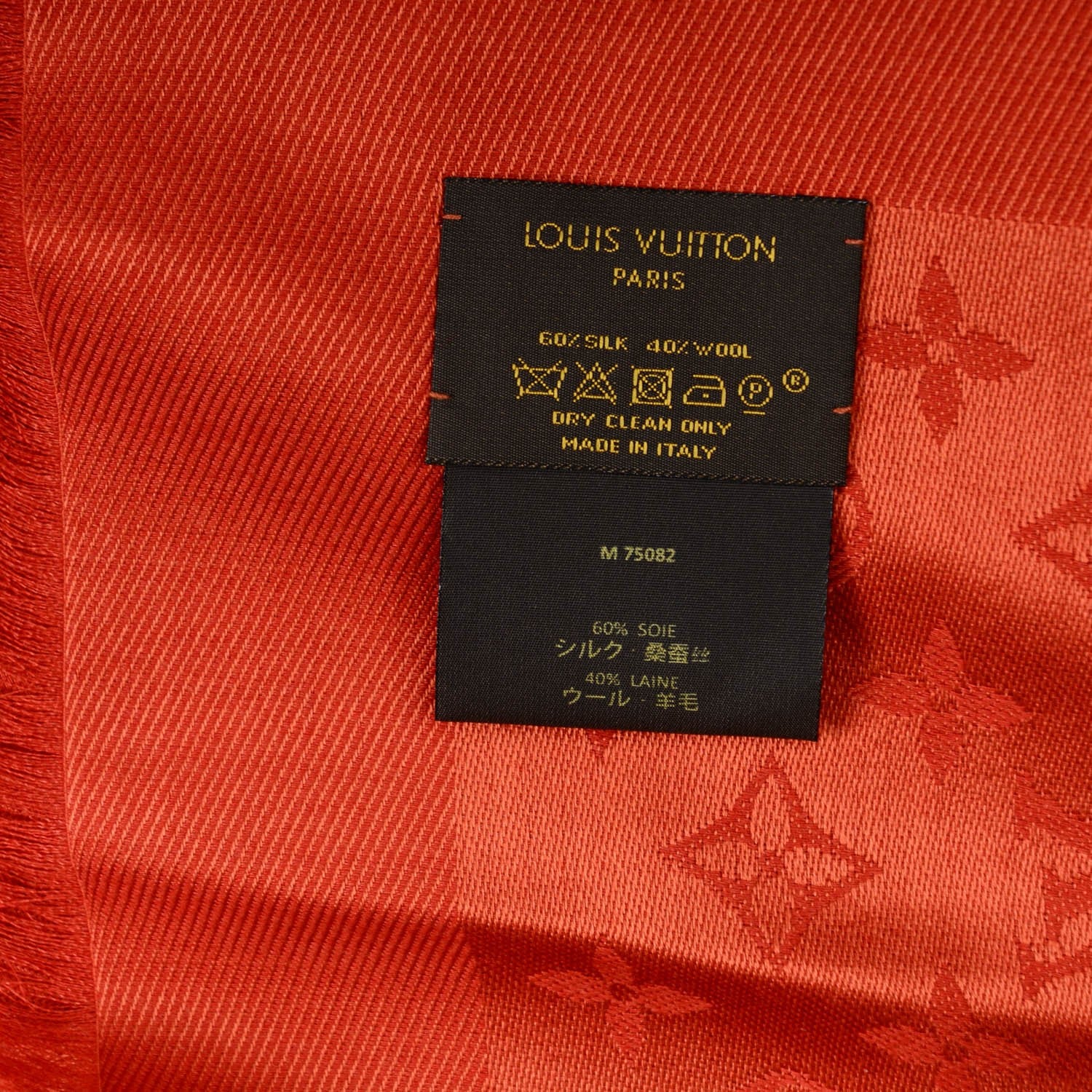 Louis Vuitton Wool Silk Monogram Shawl Orient 5 of 5