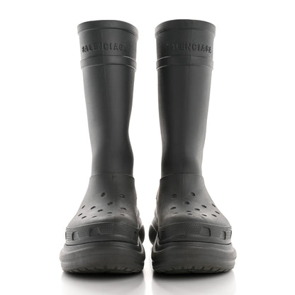 Balenciaga X CROCS Rubber Womens Rain Boots 41 Grafite 2 of 8