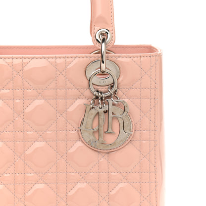 Christian Dior Patent Cannage Medium Lady Dior Rose Clair 9 of 9