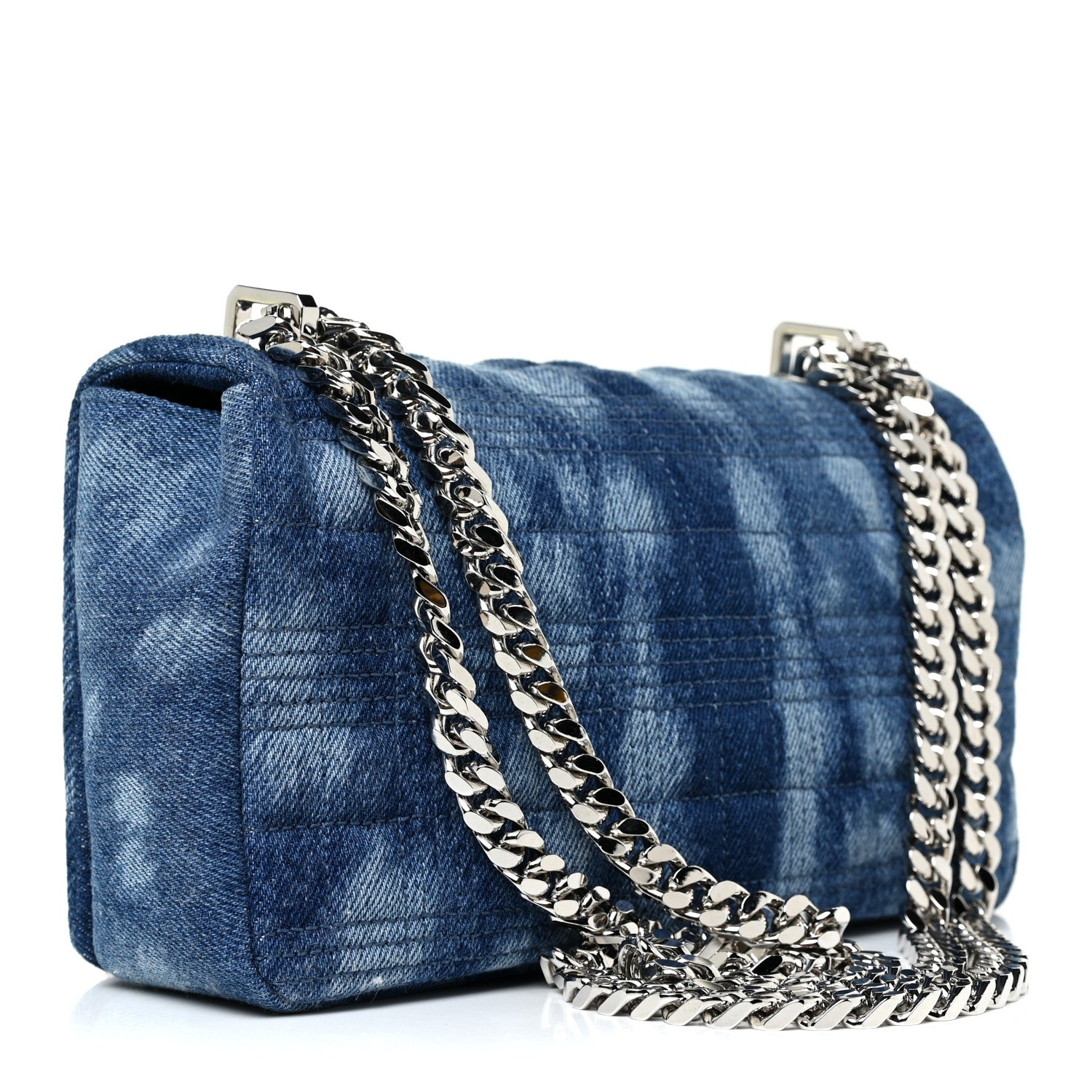 Burberry Denim Quilted Small Lola Bag Blue 3 of 9