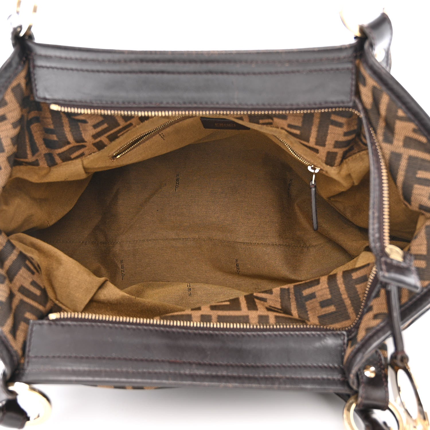 Fendi Zucca Large Chef Shopper Tote Tobacco 5 of 15