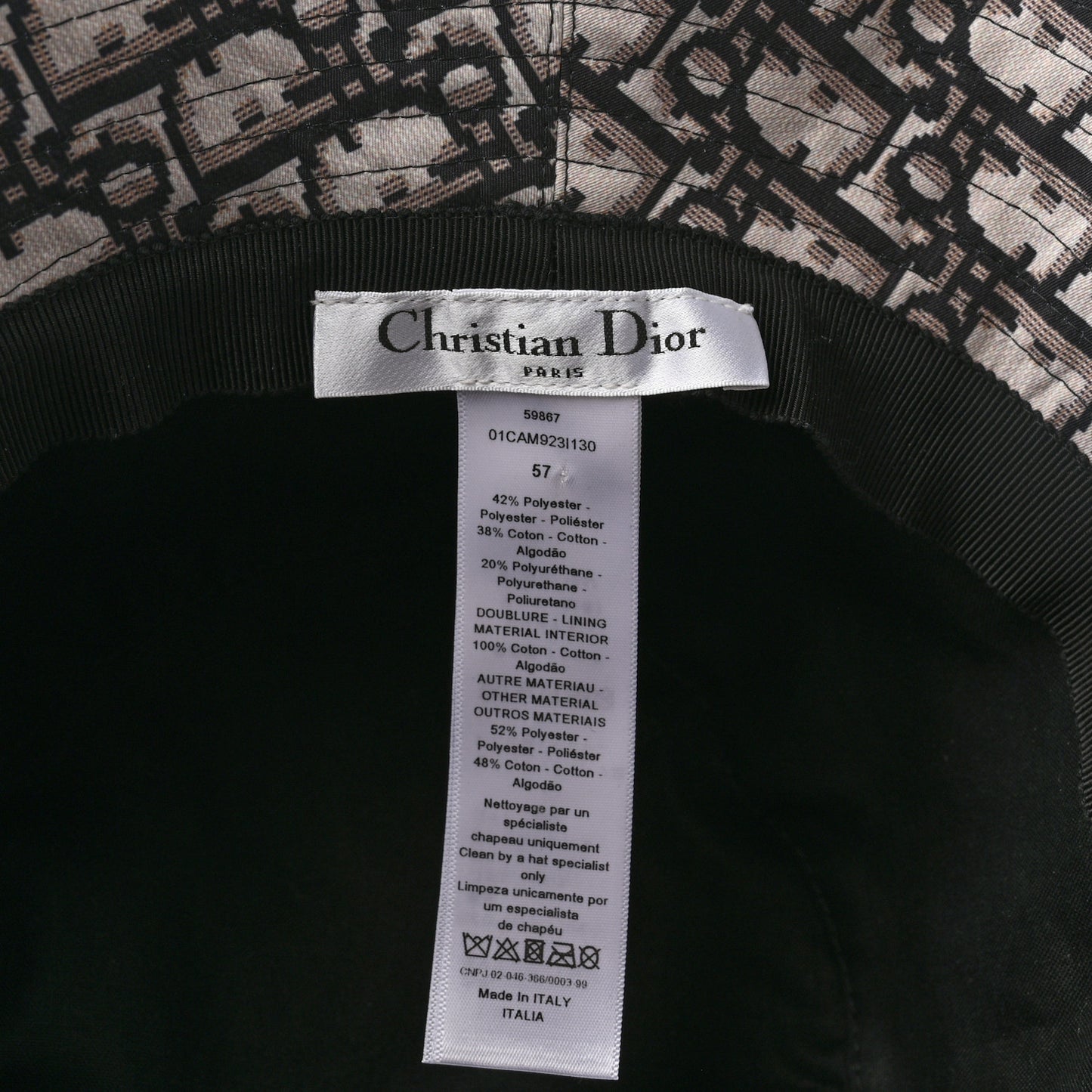 Camouflage Logo Bucket Hat 57 Black