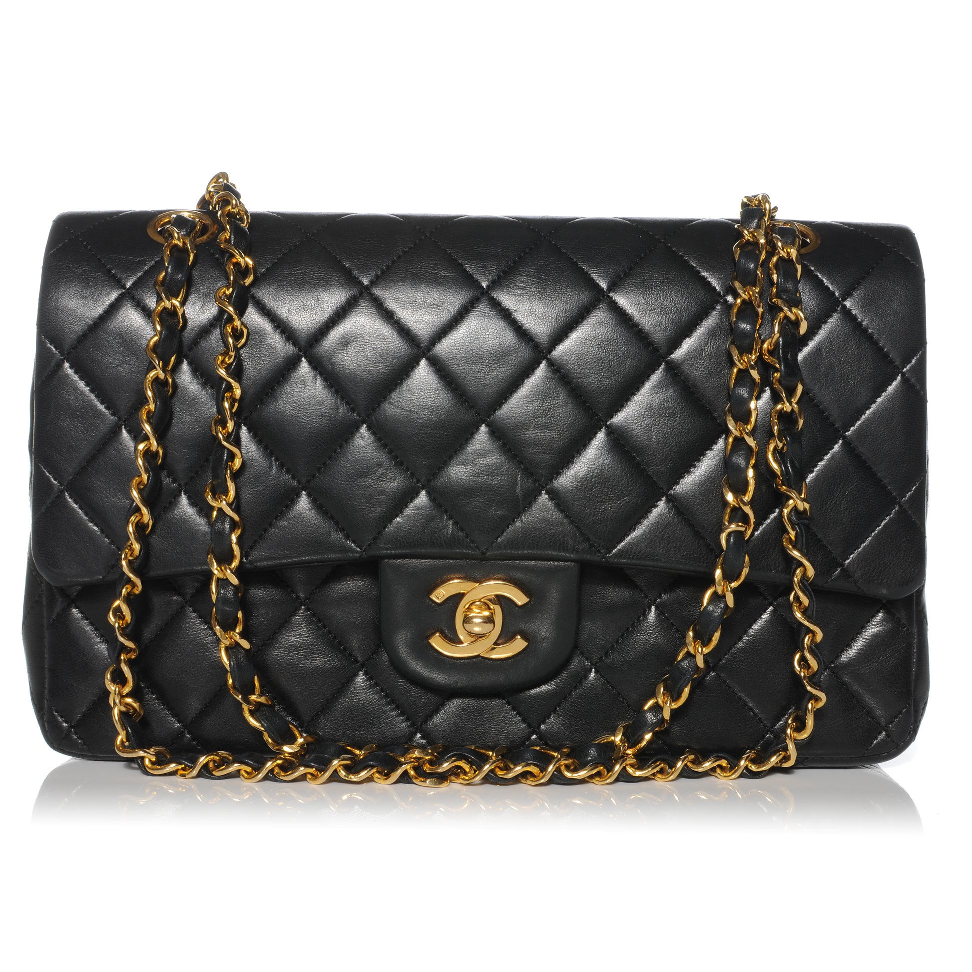 Chanel Lambskin Medium Double Flap Black 1 of 10