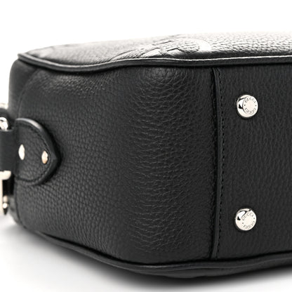 Gucci Piuma Calfskin Jumbo GG Embossed Medium Messenger Bag Black 8 of 9