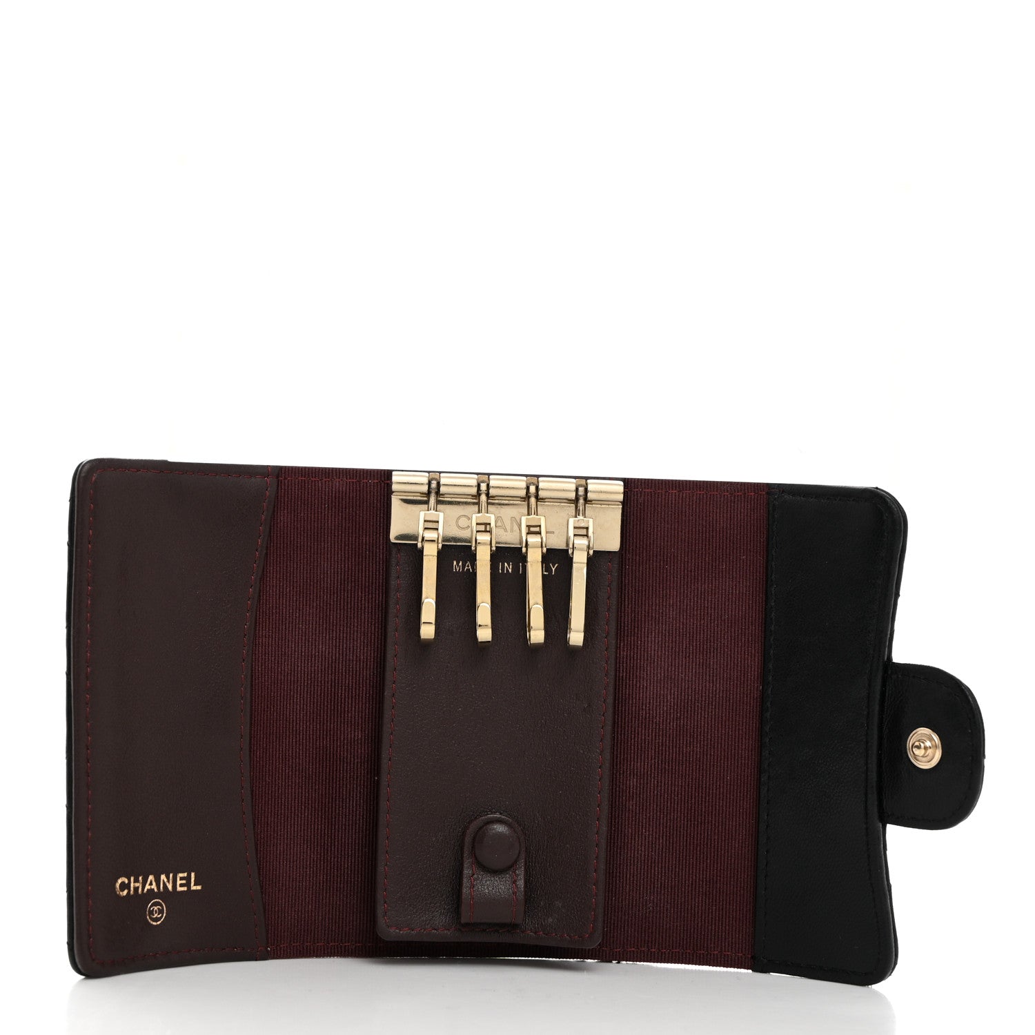 Chanel Lambskin Quilted 4 Key Holder Black 5 of 9