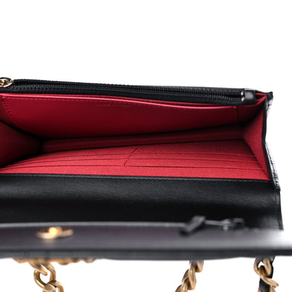 Chanel Lambskin Quilted Chanel 19 Wallet On Chain WOC Black 5 of 11