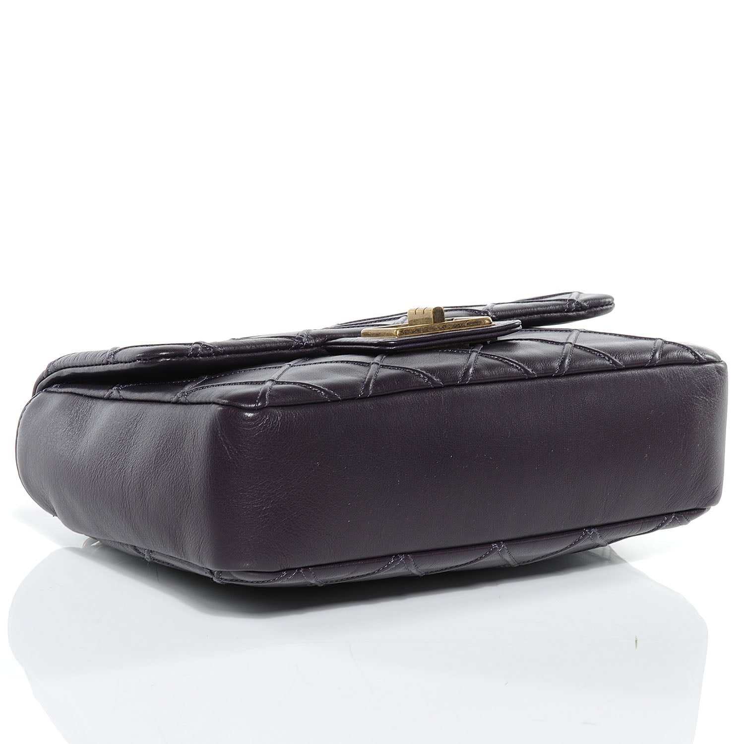 Chanel Calfskin Diamond Debossed Medium Cosmos Flap Plum 4 of 8