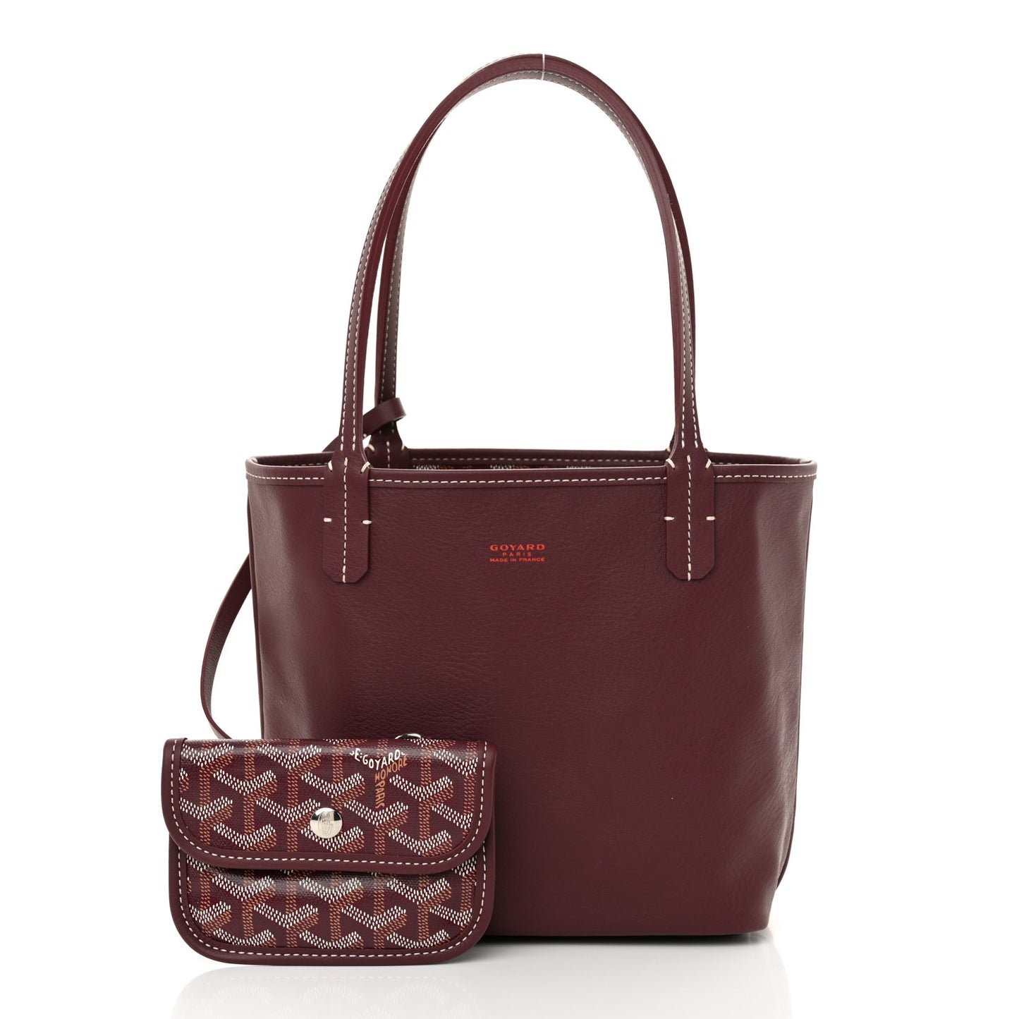 Goyardine Reversible Mini Anjou Burgundy