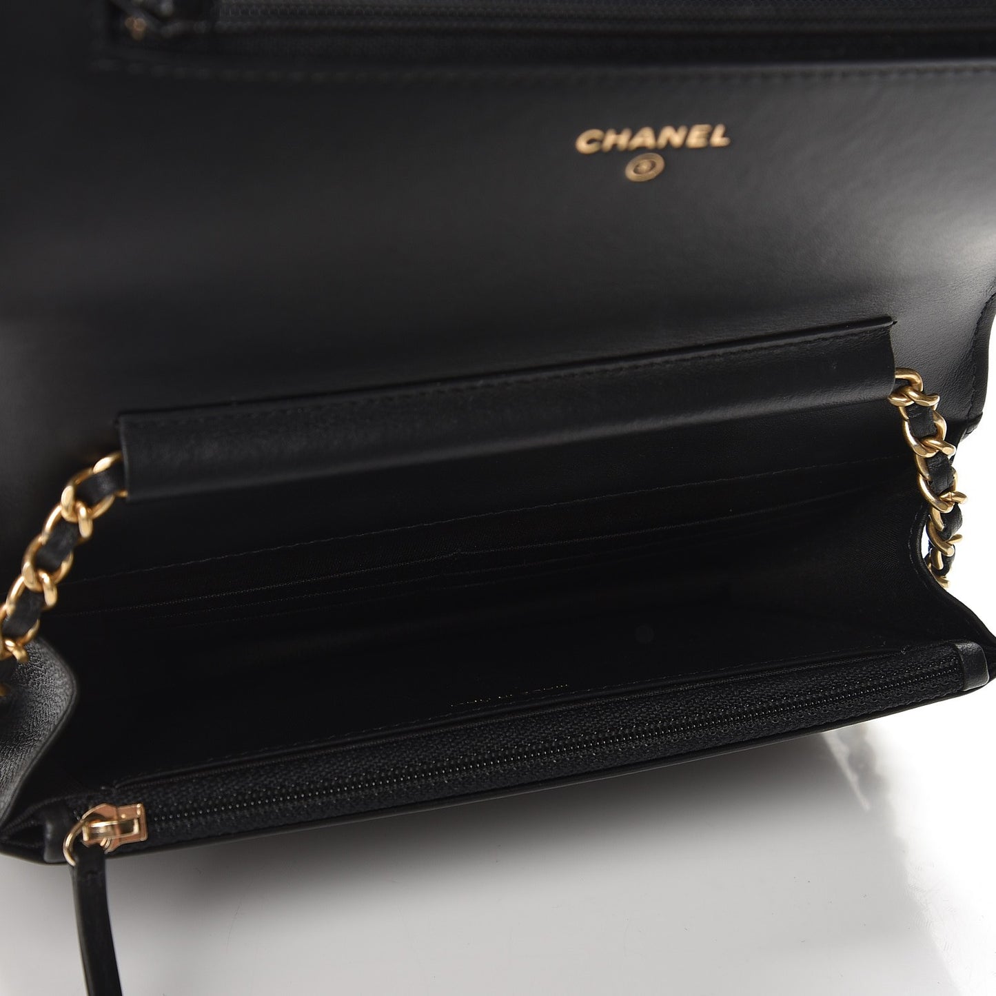 Caviar Quilted Boy Wallet On Chain WOC Black