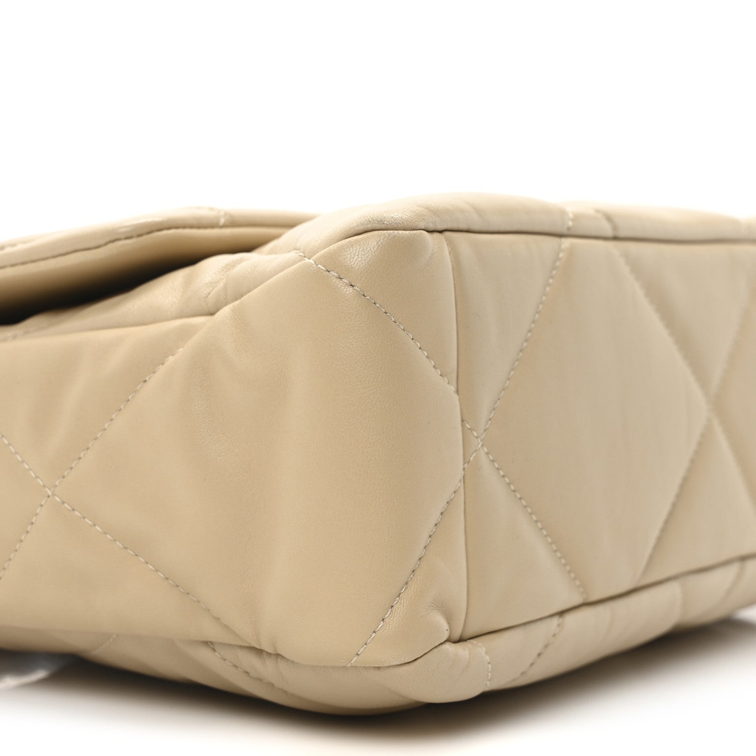 Chanel Lambskin Quilted Large Chanel 19 Flap Beige 9 of 11