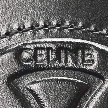 Celine Smooth Calfskin Cuir Small Triomphe Oval Crossbody Purse Black 6 of 11