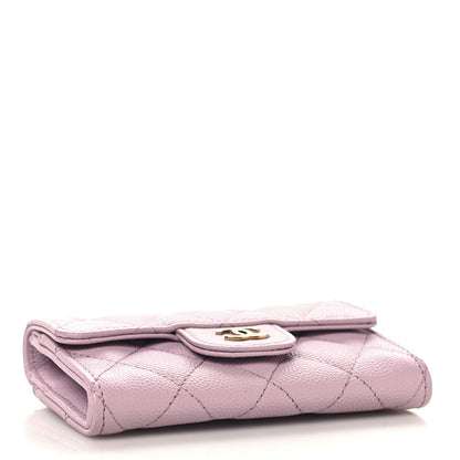 Chanel Caviar Quilted Flap Card Holder Wallet Light Pink 4 of 9