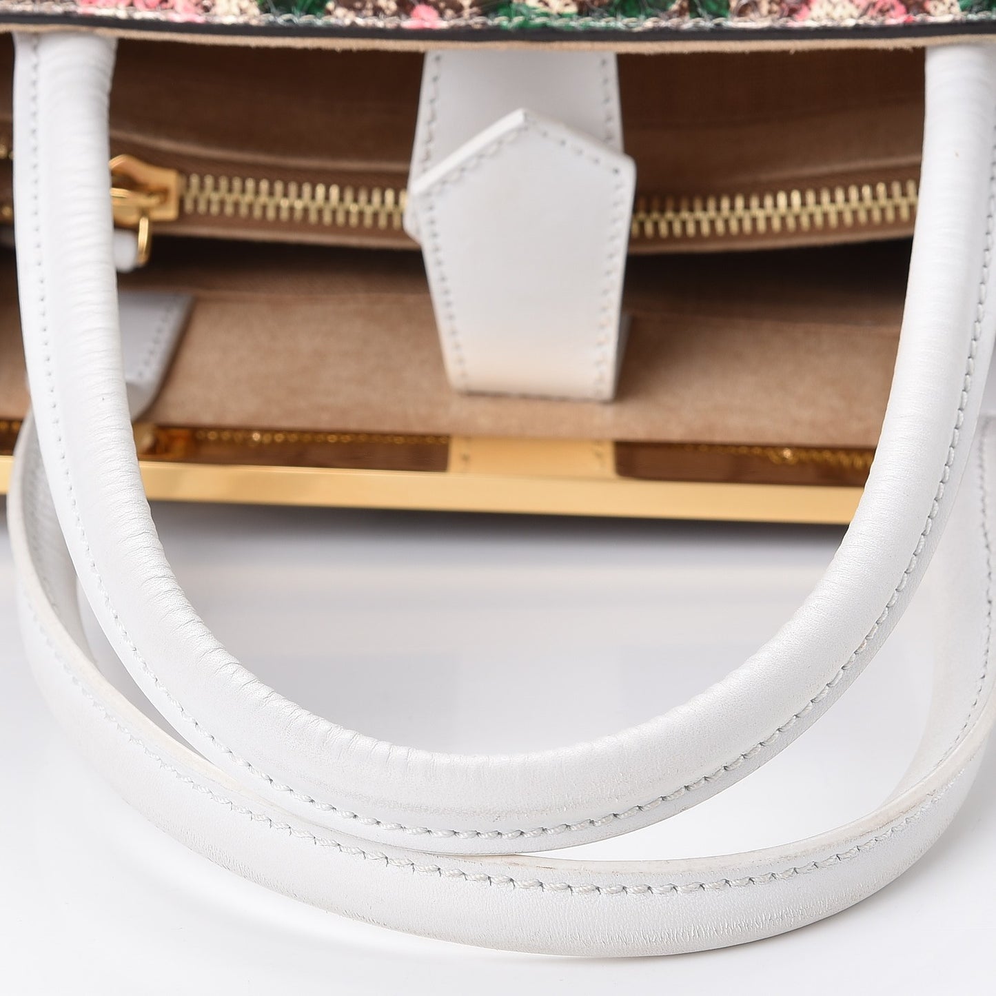 Snakeskin Canvas Medium 2Jours Tote Giada Rosa