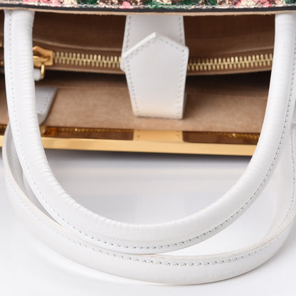 Fendi Snakeskin Canvas Medium 2Jours Tote Giada Rosa 11 of 15