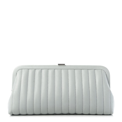 Chanel Lambskin Vertical Quilted Mademoiselle Clutch Light Green 1 of 9