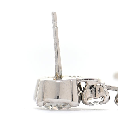 Chanel Crystal Starfall Drop Long CC Earrings Silver 5 of 7