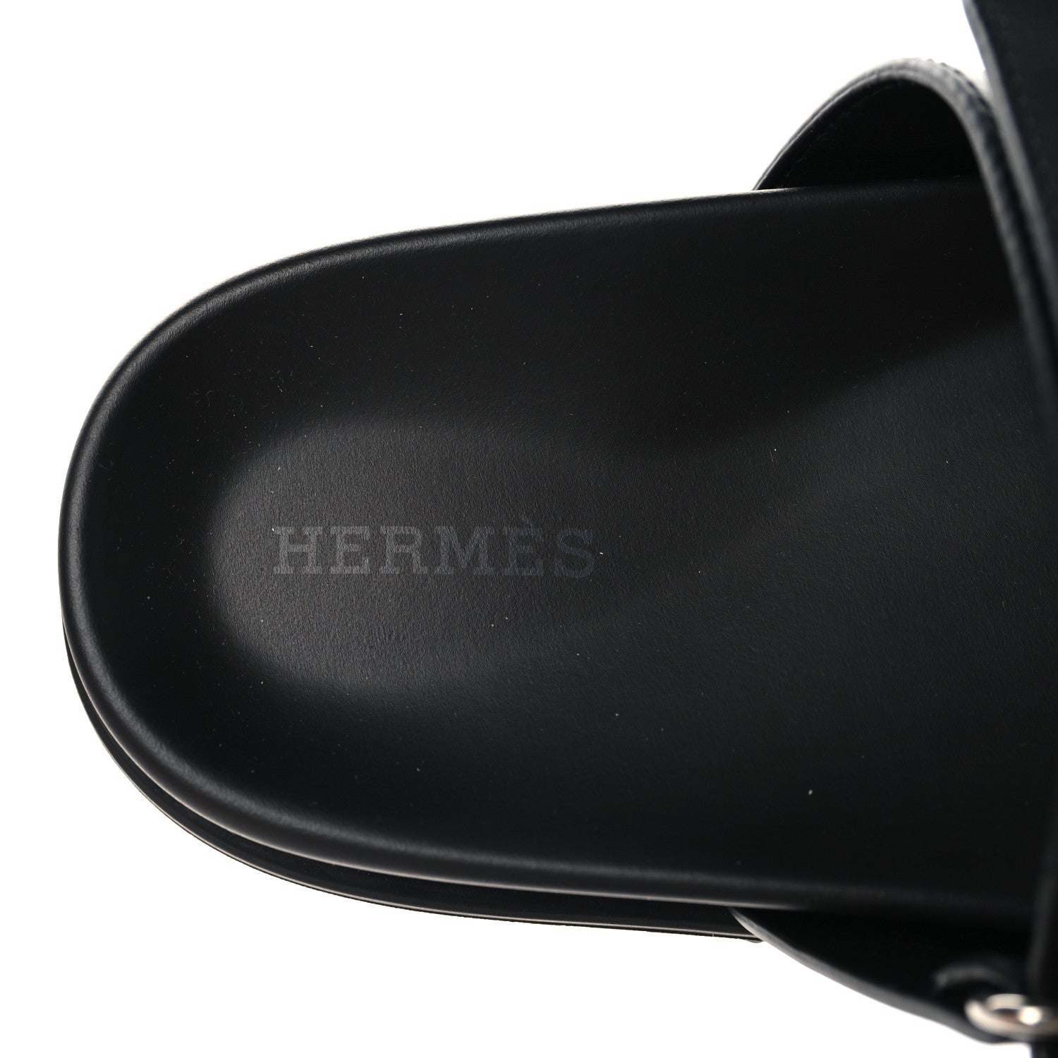 Hermes Calfskin Womens Chypre Sandals 36.5 Black 9 of 10