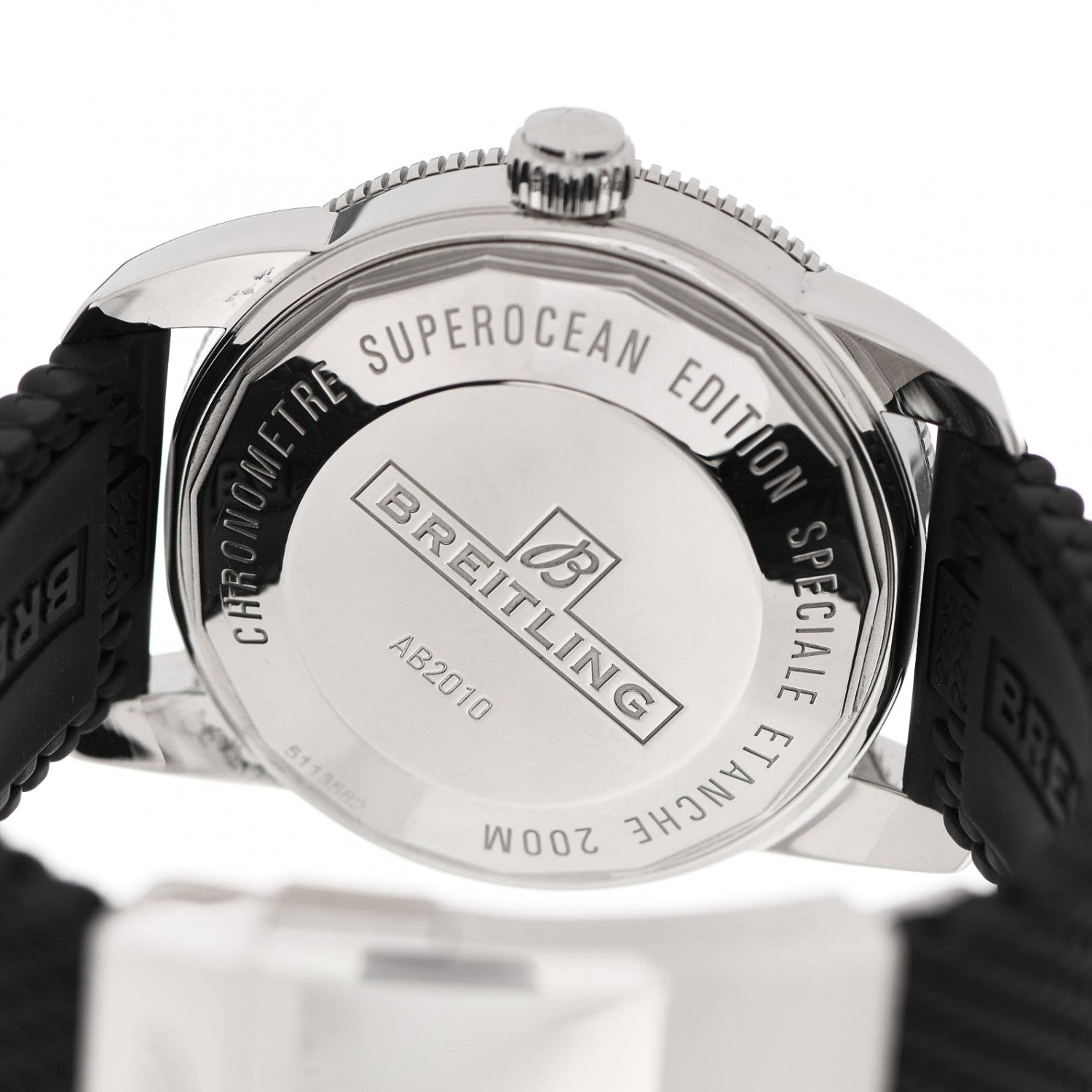 Breitling Stainless Steel Rubber 42mm Superocean Heritage II B20 Automatic Watch Green AB2010121L1S1 4 of 5