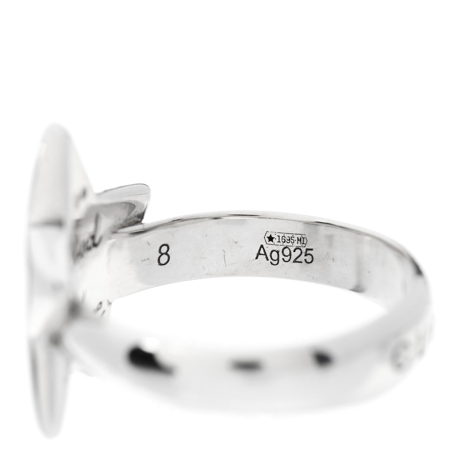 Sterling Silver Blind for Love Star Cat Ring 48 4.5