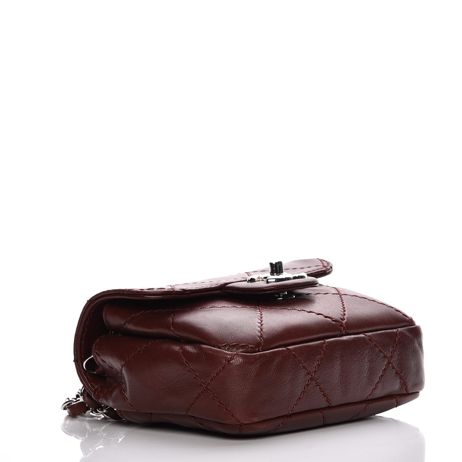 Chanel Lambskin Double Stitch Mini Flap Bordeaux 4 of 7