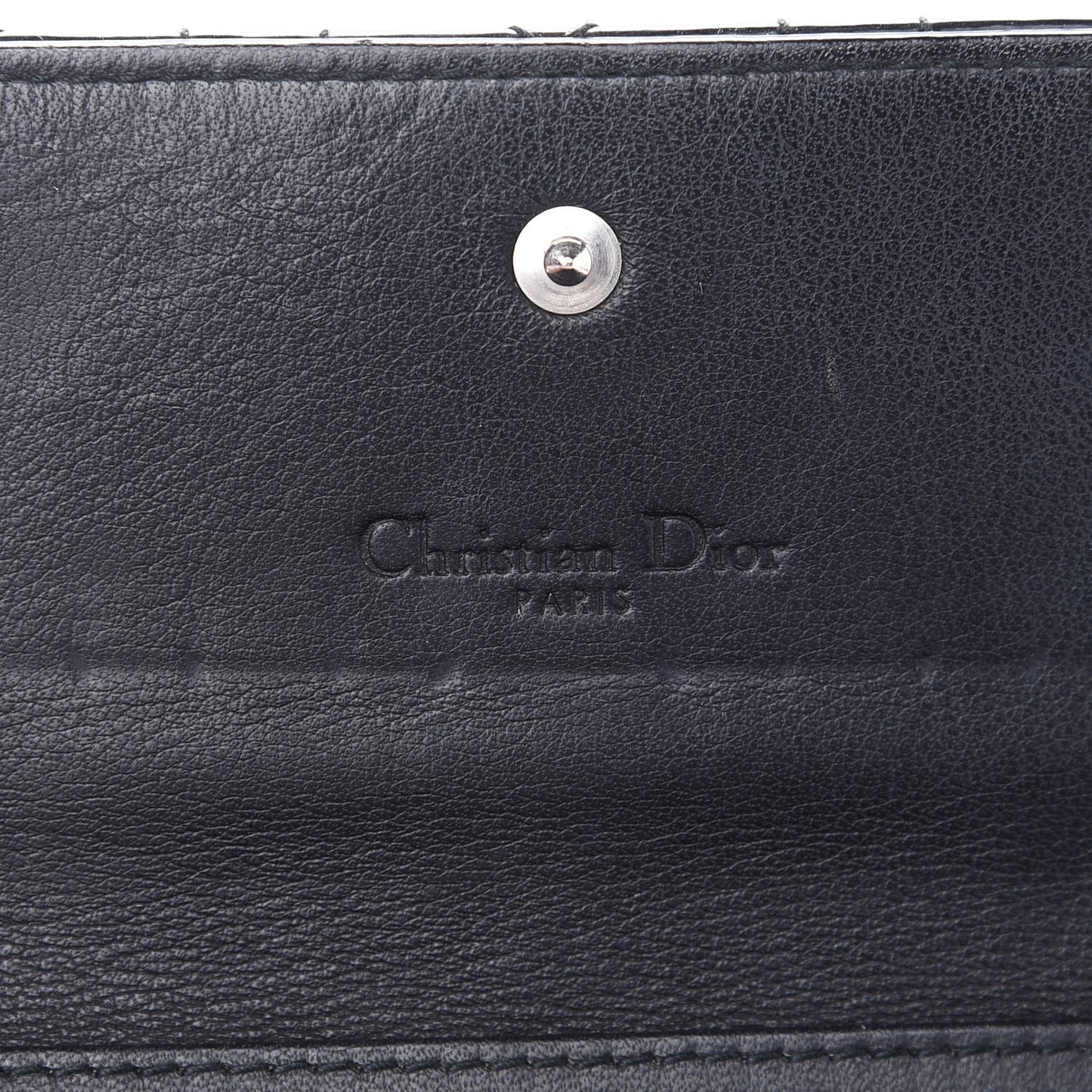 Patent Cannage Lady Dior Rendezvous Wallet On Chain Black