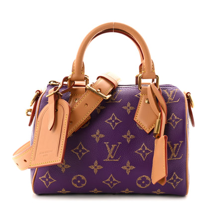 Louis Vuitton Calfskin Monogram Speedy P9 Bandouliere 20  Golden Lotus Purple 1 of 10