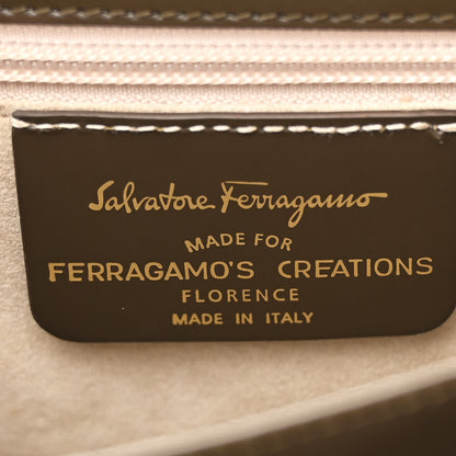 Salvatore Ferragamo Brushed Off Calfskin Small Iconic Top Handle Bag Moss 7 of 12
