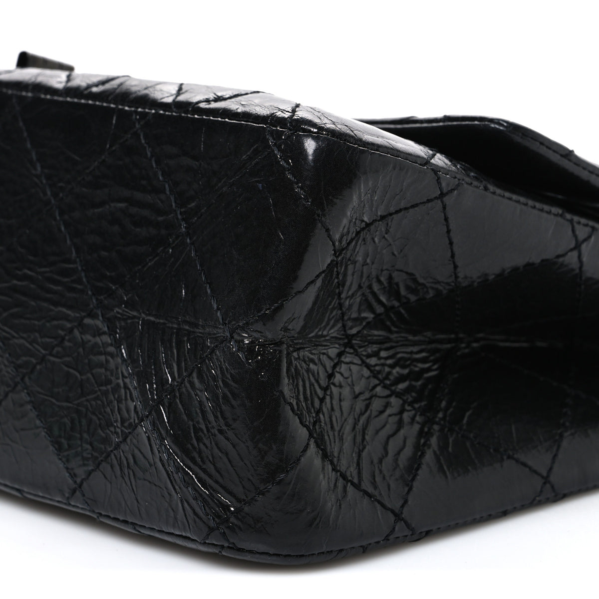 Chanel Glazed Aged Calfskin Quilted 2.55 Reissue 227 Flap So Black 10 of 10