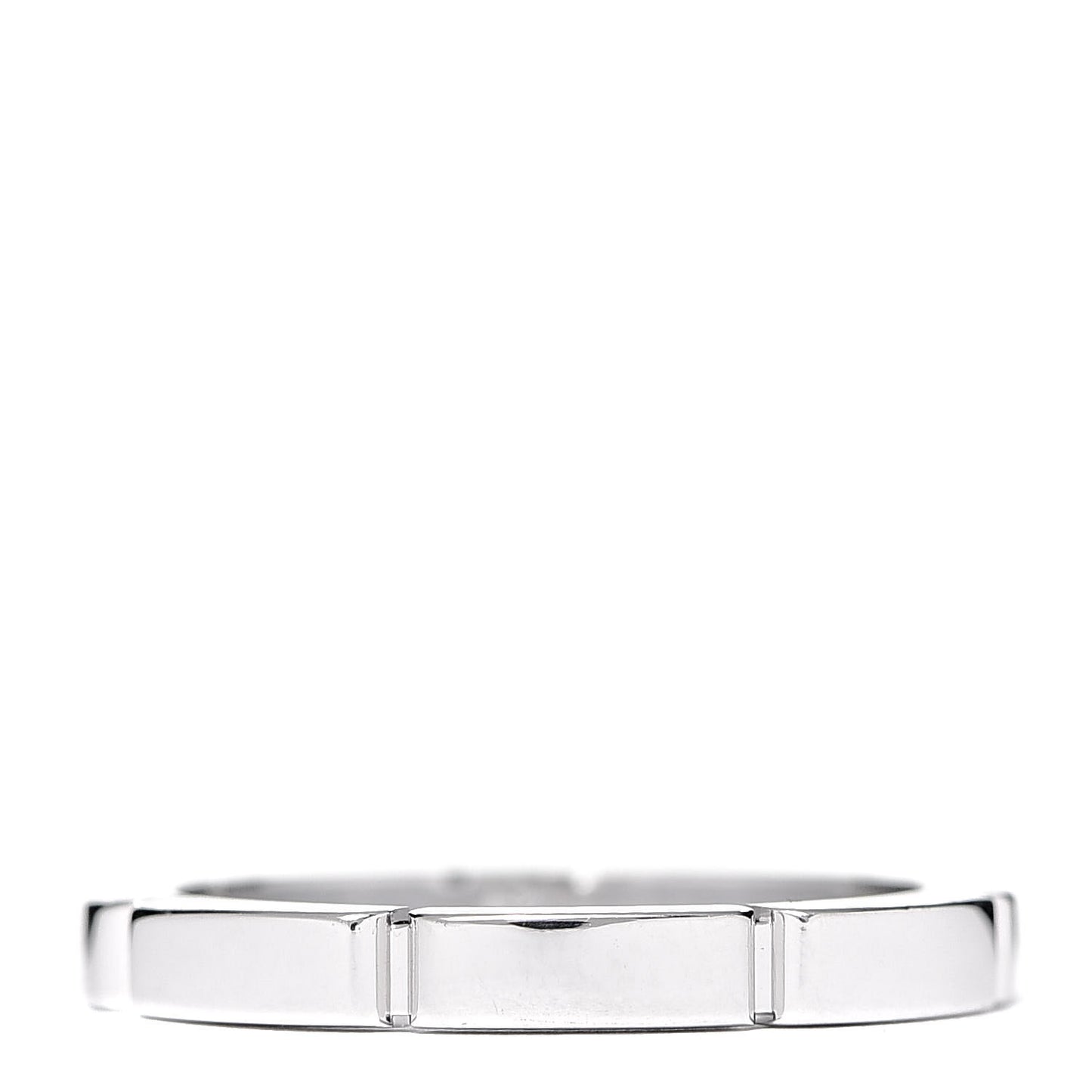 18K White Gold Diamond 2.5mm Maillon Panthere Wedding Band Ring 50 5.25