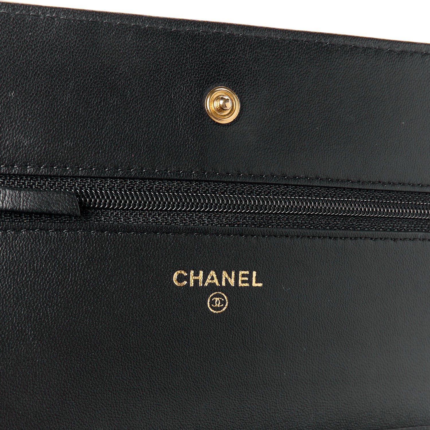 Chanel Lambskin Quilted Wallet On Chain WOC Black 7 of 13