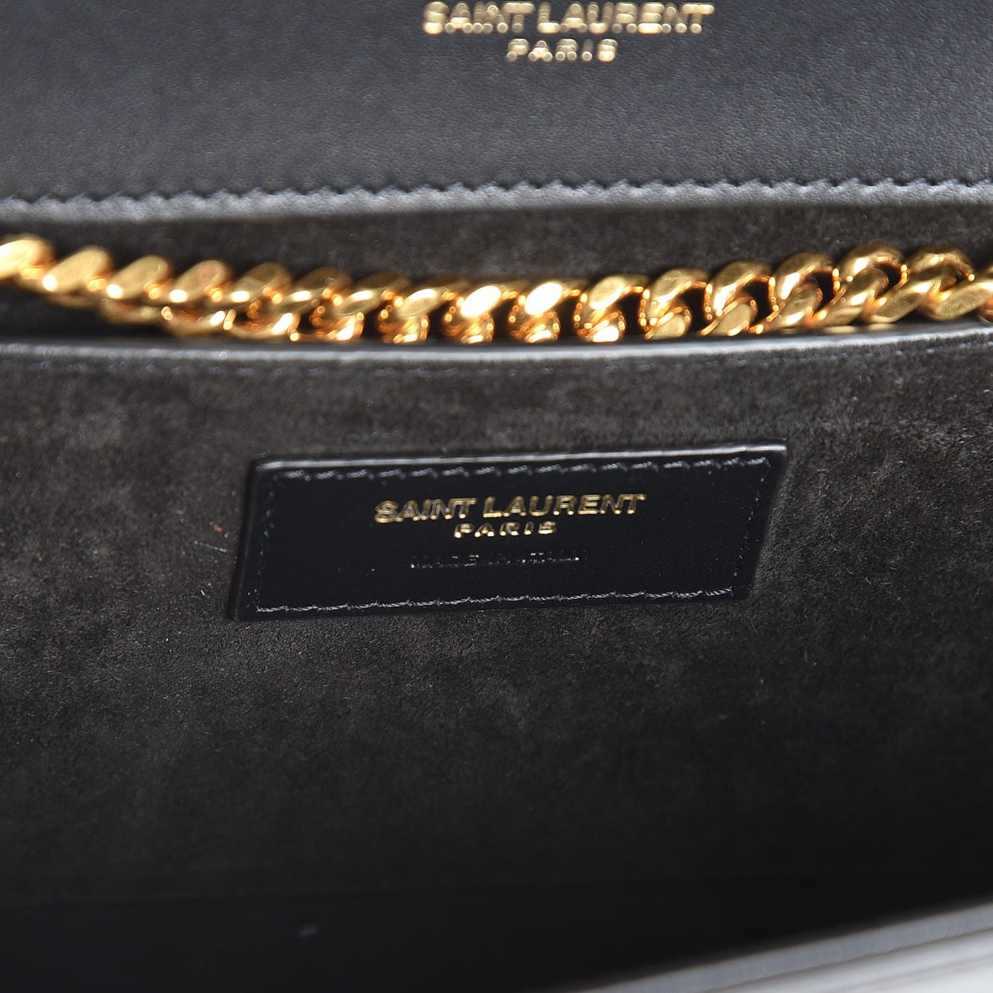 Smooth Calfskin Medium Classic Monogram Kate Tassel Satchel Black