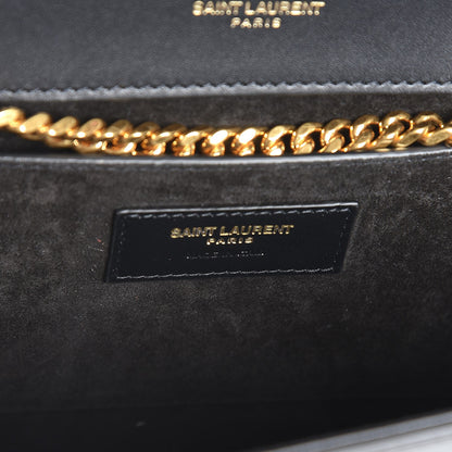Saint Laurent Smooth Calfskin Medium Classic Monogram Kate Tassel Satchel Black 7 of 8