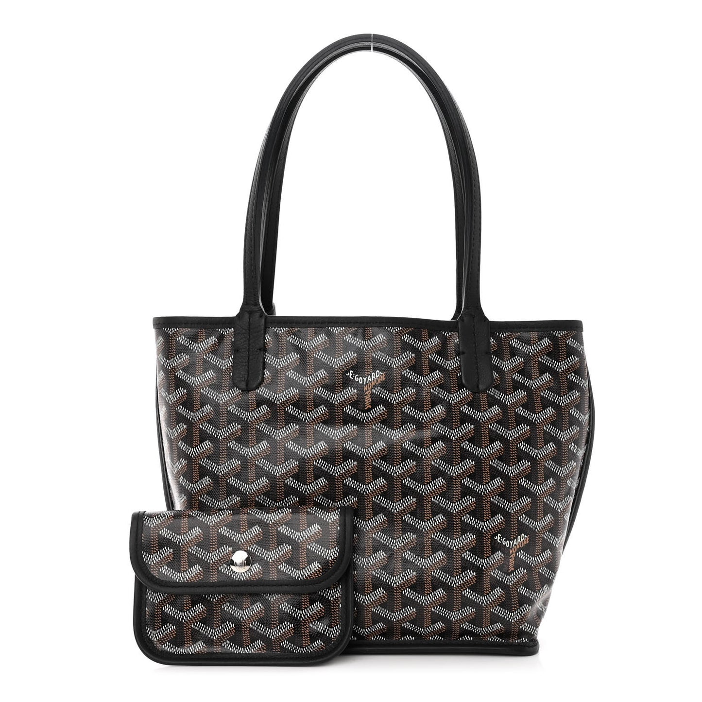 Goyardine Reversible Mini Anjou Black