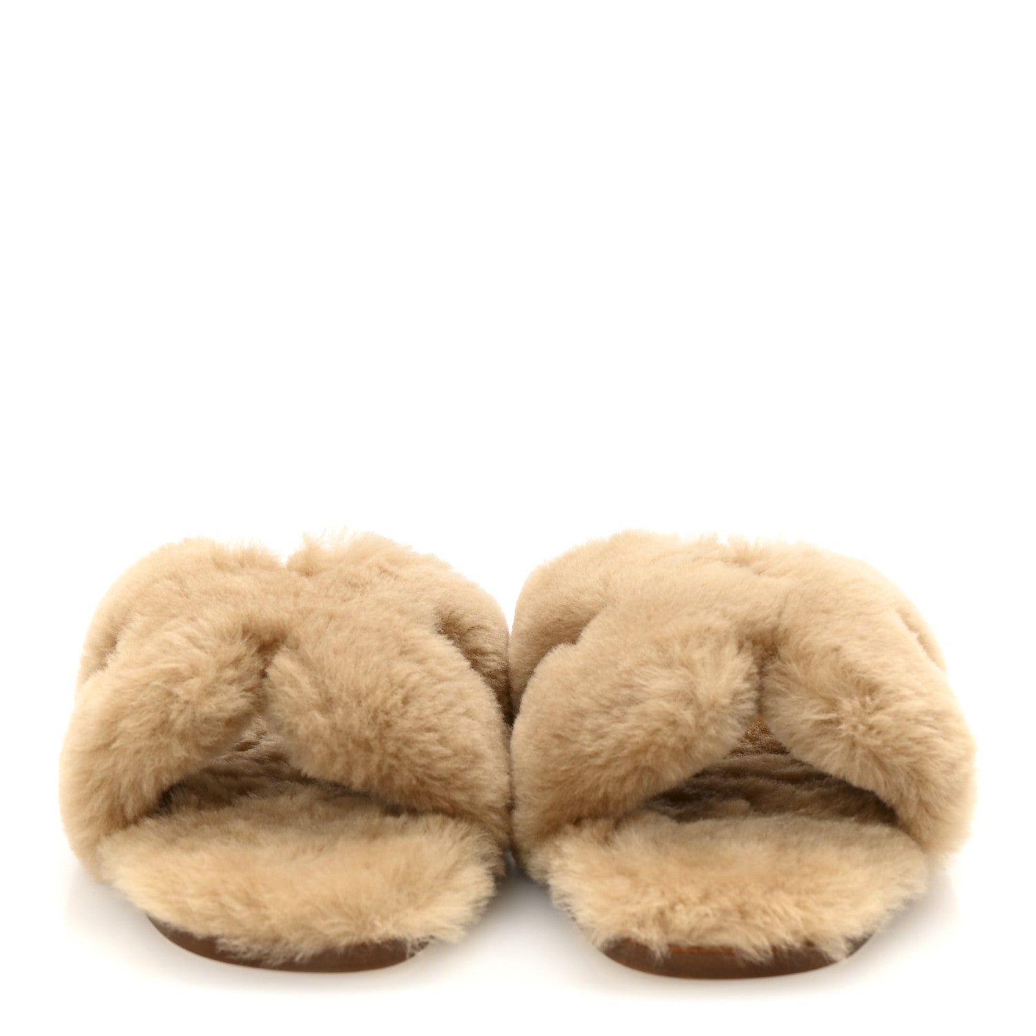 Hermes Woolskin Oran Sandals 38.5 Beige Argile 3 of 9