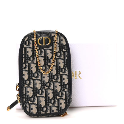 Christian Dior Oblique 30 Montaigne Phone Holder Blue 10 of 10