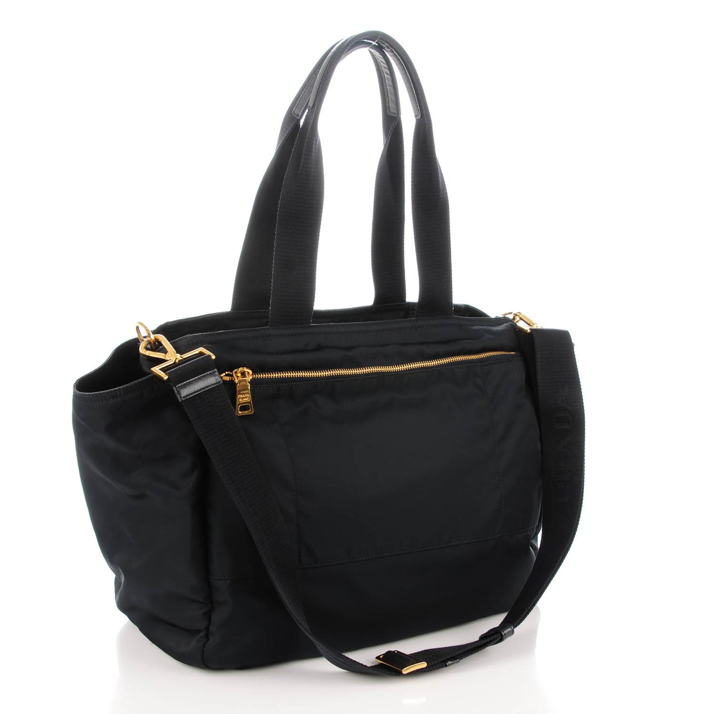 Tessuto Nylon Vela Diaper Bag Black