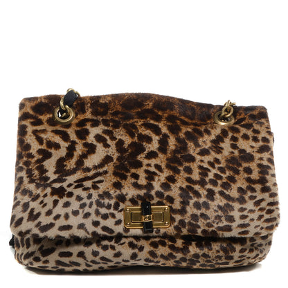Lanvin Leopard Print Calf Hair Happy Shoulder Bag 1 of 10