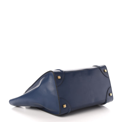 Celine Smooth Calfskin Mini Bi-Color Luggage Ocean Blue 4 of 12