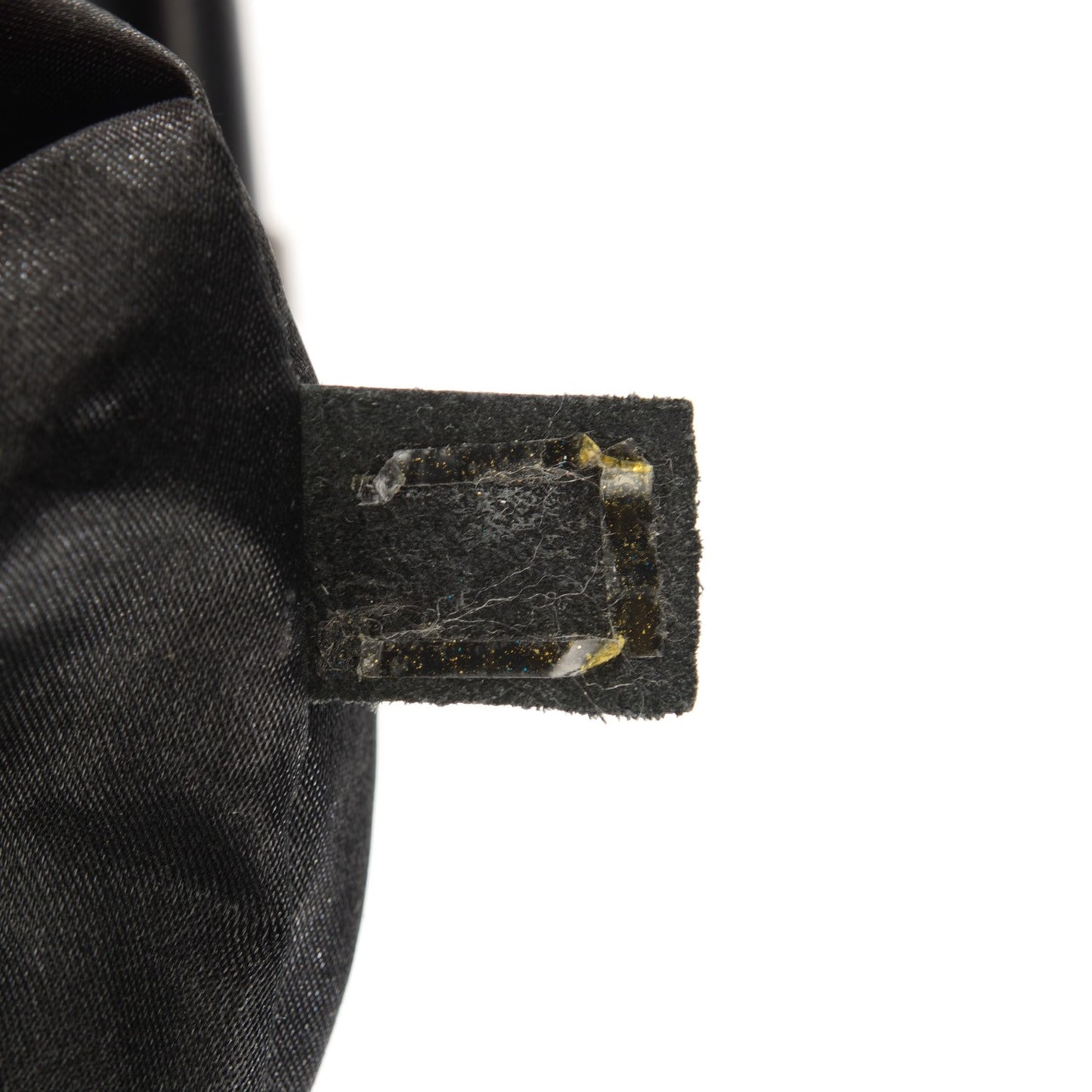 Distressed Lambskin Paris NY Framed Pleated Pouch Bag Black