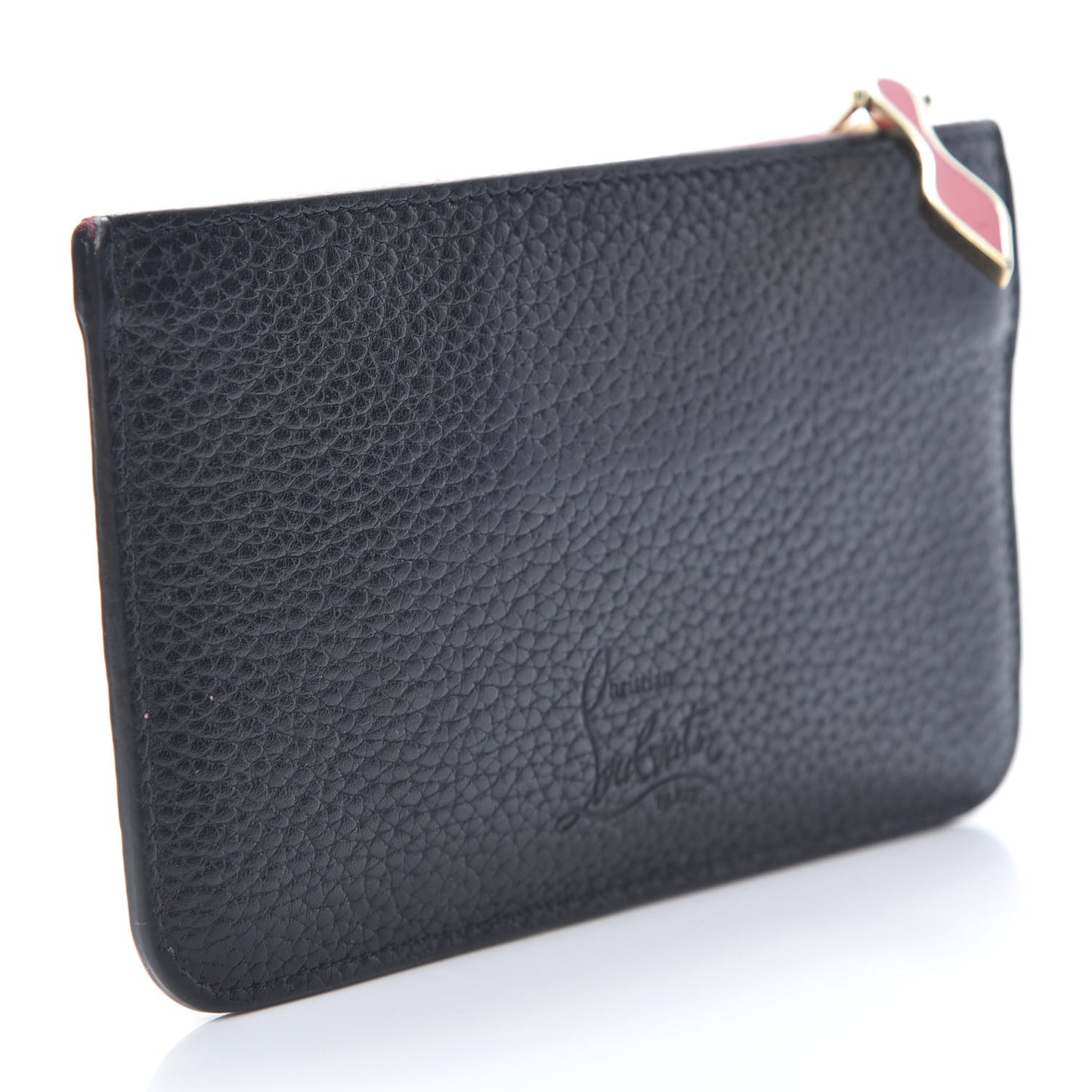 Calfskin Empire Panettone Spikes Key Ring Pouch Black