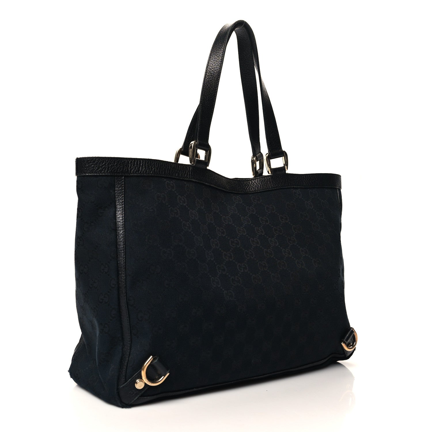Gucci Nylon Monogram Large Abbey Tote Black 3 of 11