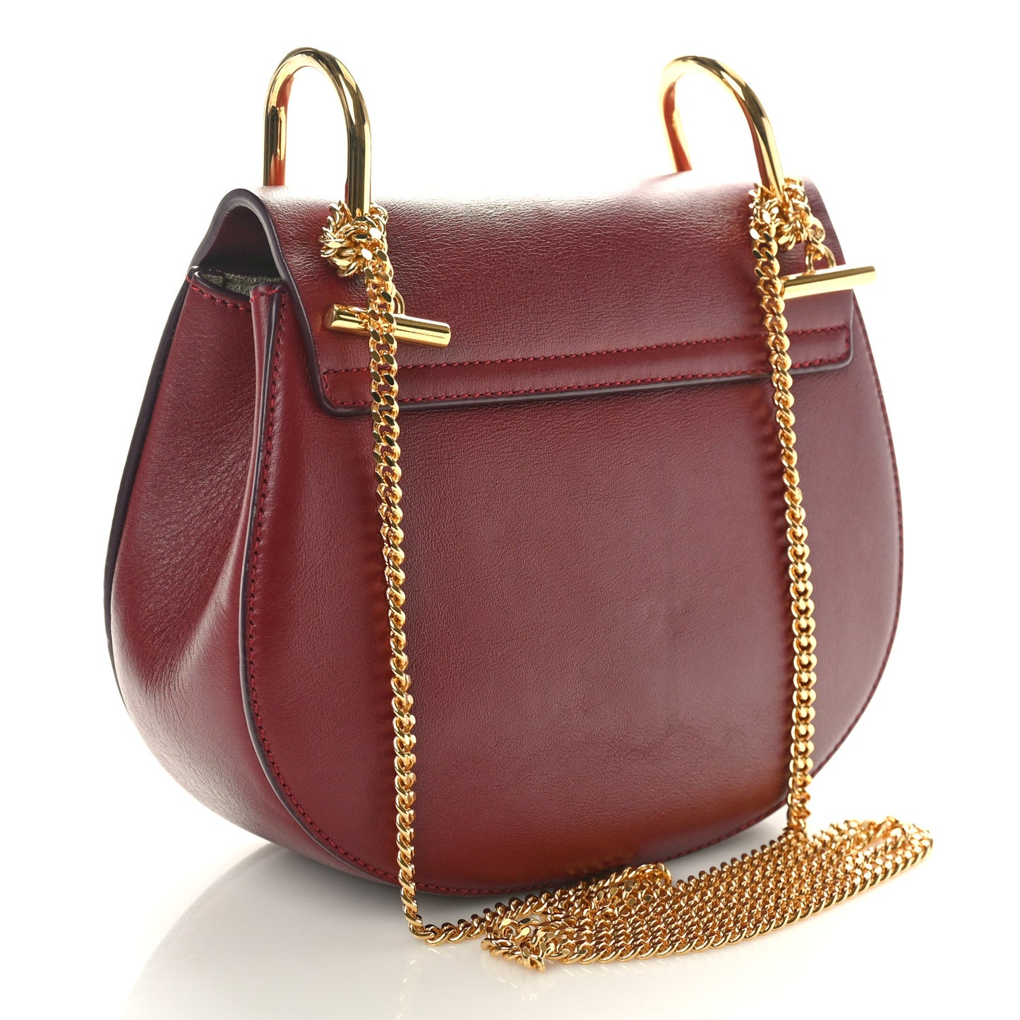 Smooth Calfskin Mini Drew Shoulder Bag Wine Purple