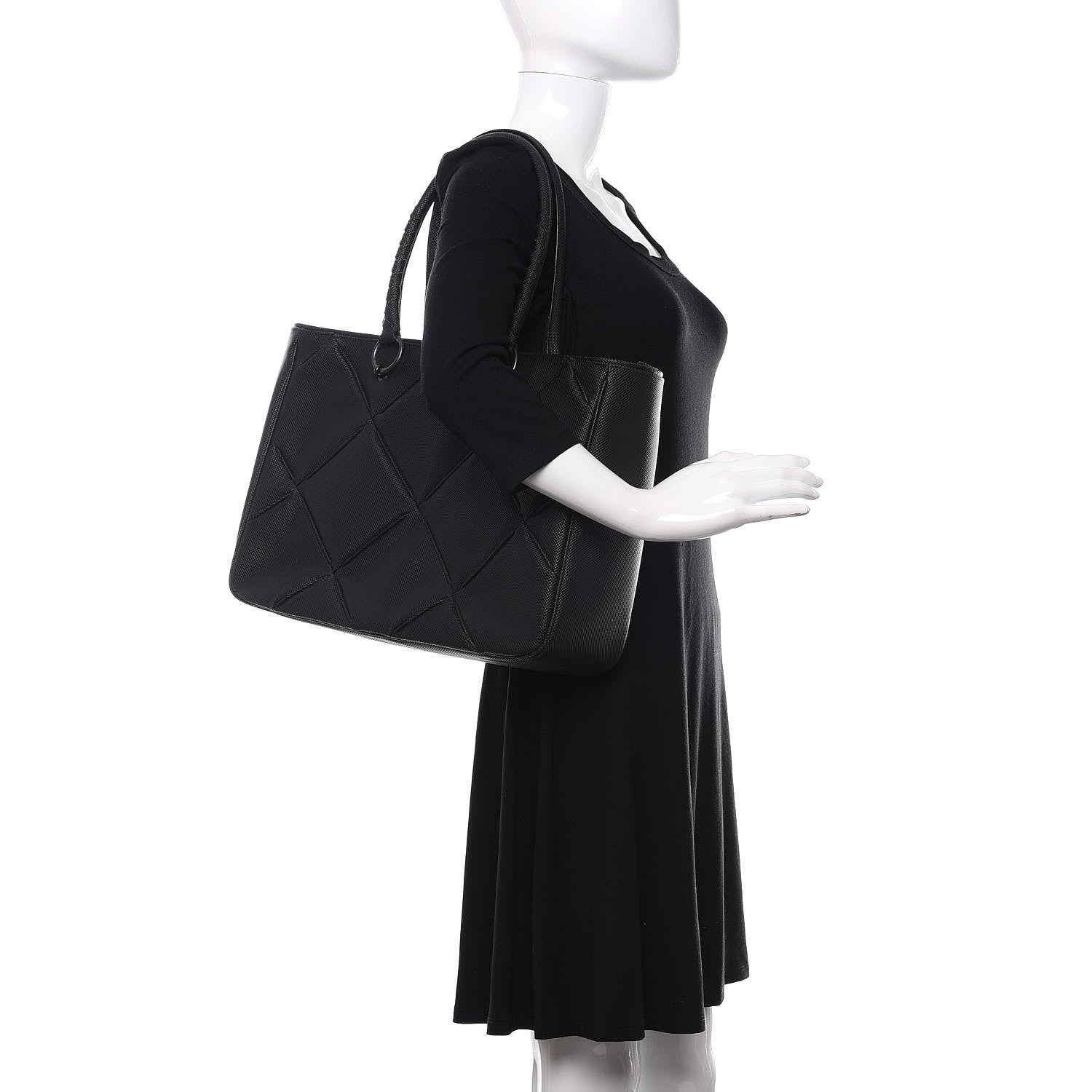 Bottega Veneta PVC Quilted Tote Black 2 of 11