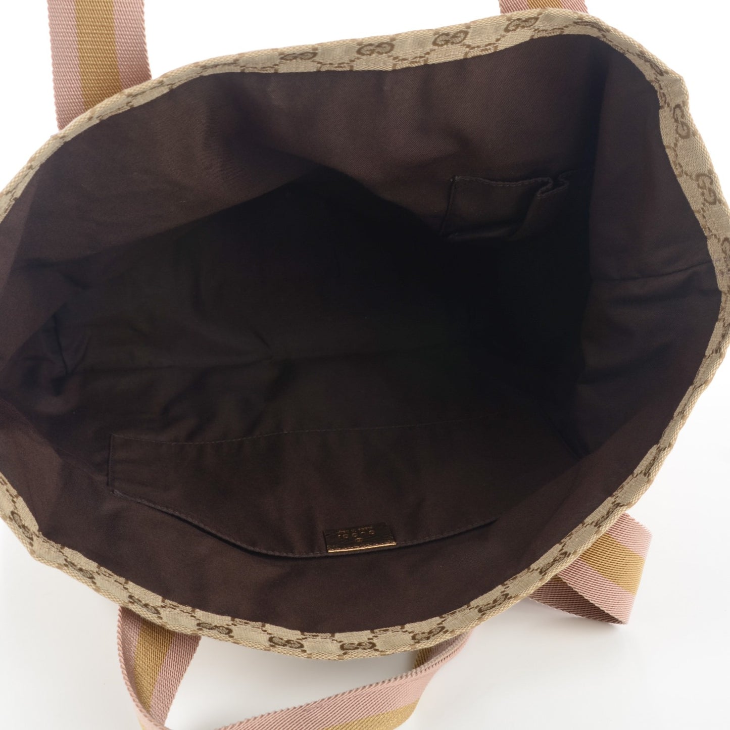 Monogram Medium Web Tote Pink Gold