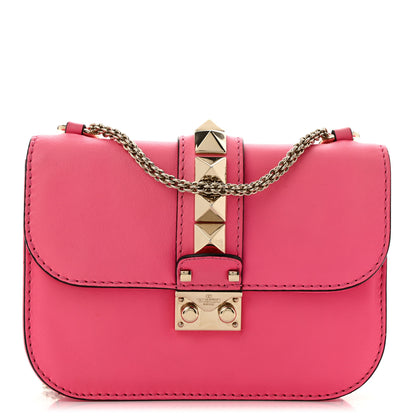 Valentino Garavani Vitello Small Glam Lock Rockstud Flap Deep Fuxia 1 of 12