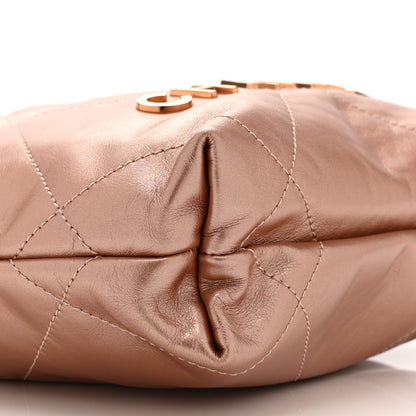 Chanel Metallic Calfskin Quilted Mini Chanel 22 Copper 9 of 11