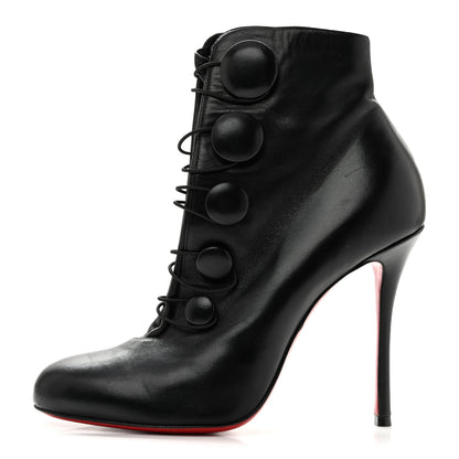 Christian Louboutin Shiny Nappa Booton 100 Ankle Boots 39 Black 1 of 11