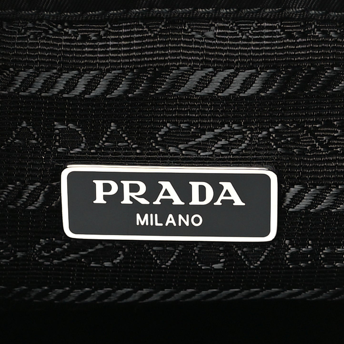 Saffiano Tessuto Nylon Vela Bucket Wristlet Black