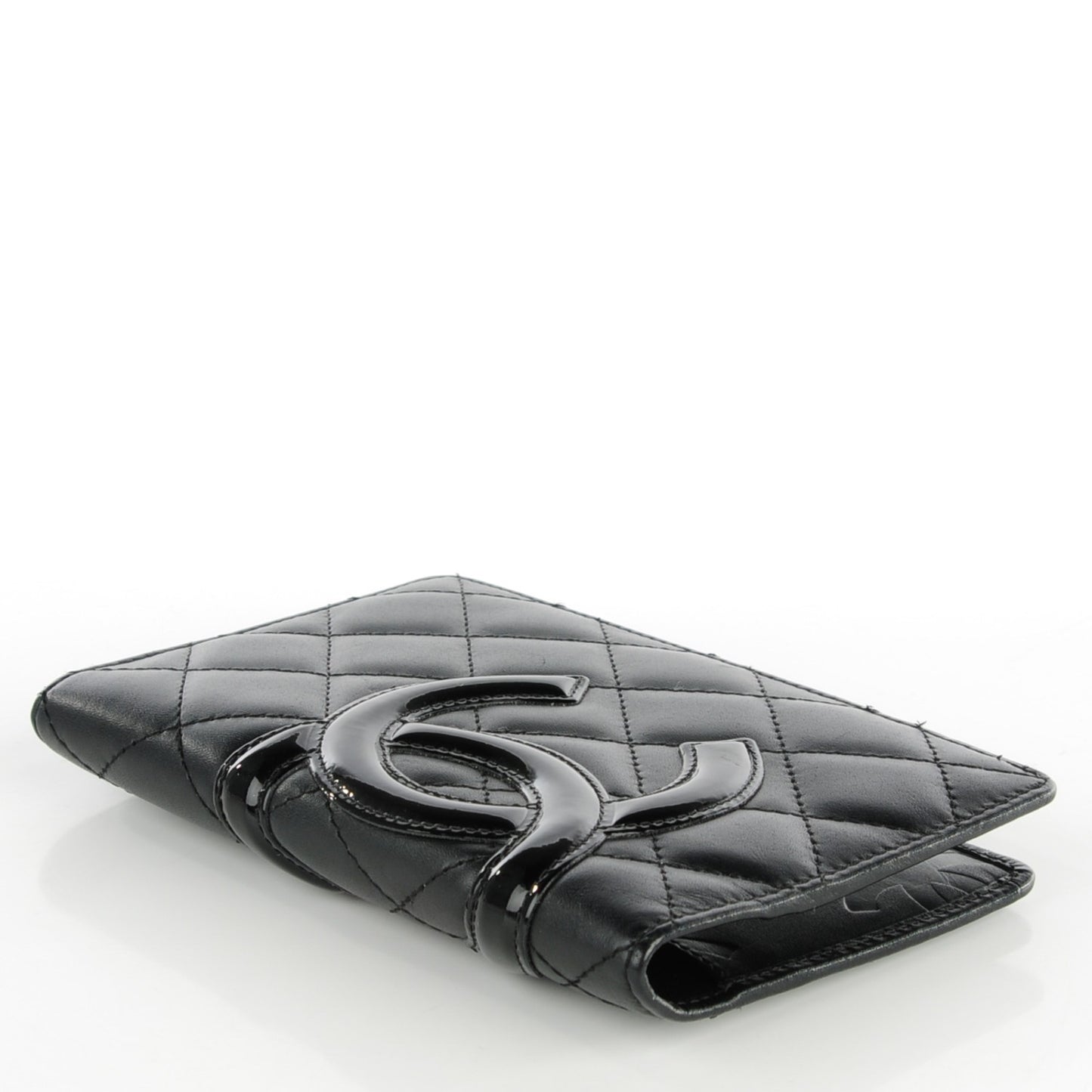 Calfskin Quilted Small Cambon Agenda Planner Black