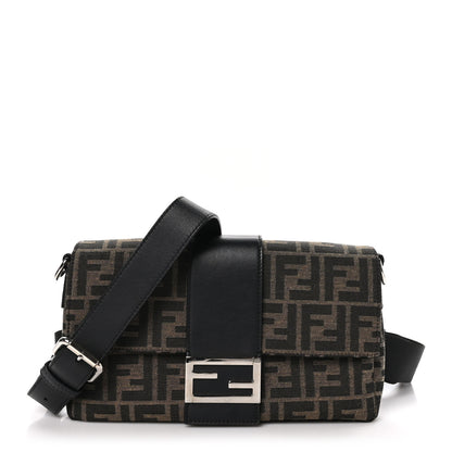 Fendi Fabric Jacquard FF 1974 Belt Baguette Bag Tobacco Moro Black 1518487  – FASHIONPHILE